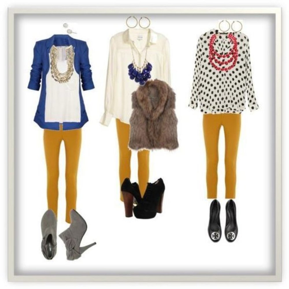 Skinny Pants - YELLOW - Picture 2 of 5